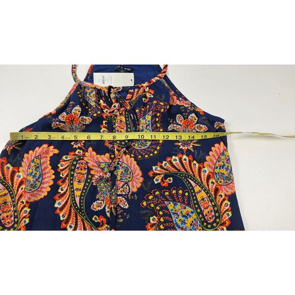 NWT francesca's sz M bright paisley floral mini summer dress comfort casual NEW - Picture 9 of 12